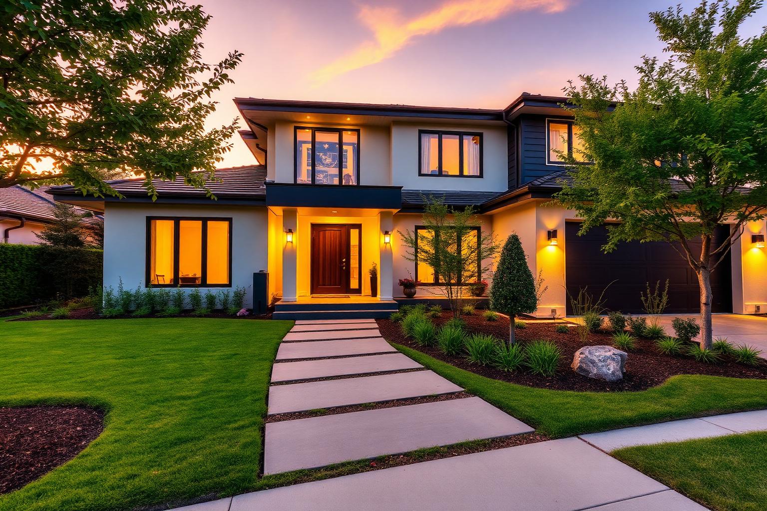 Modern residential property exterior
